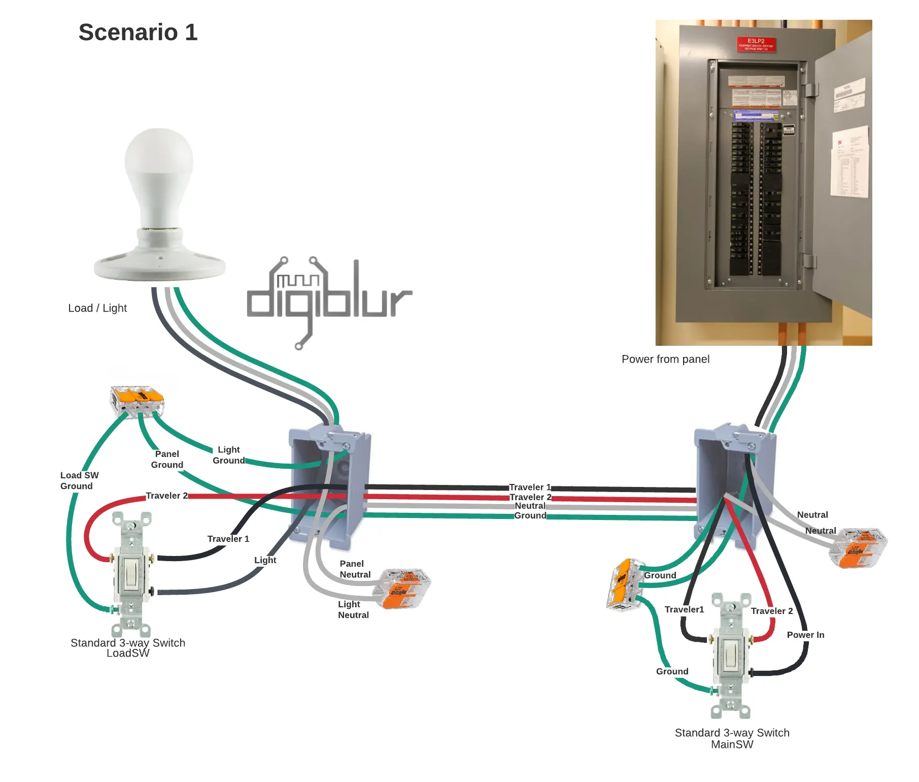3 Way Wiring Diagrams DigiblurDIY
